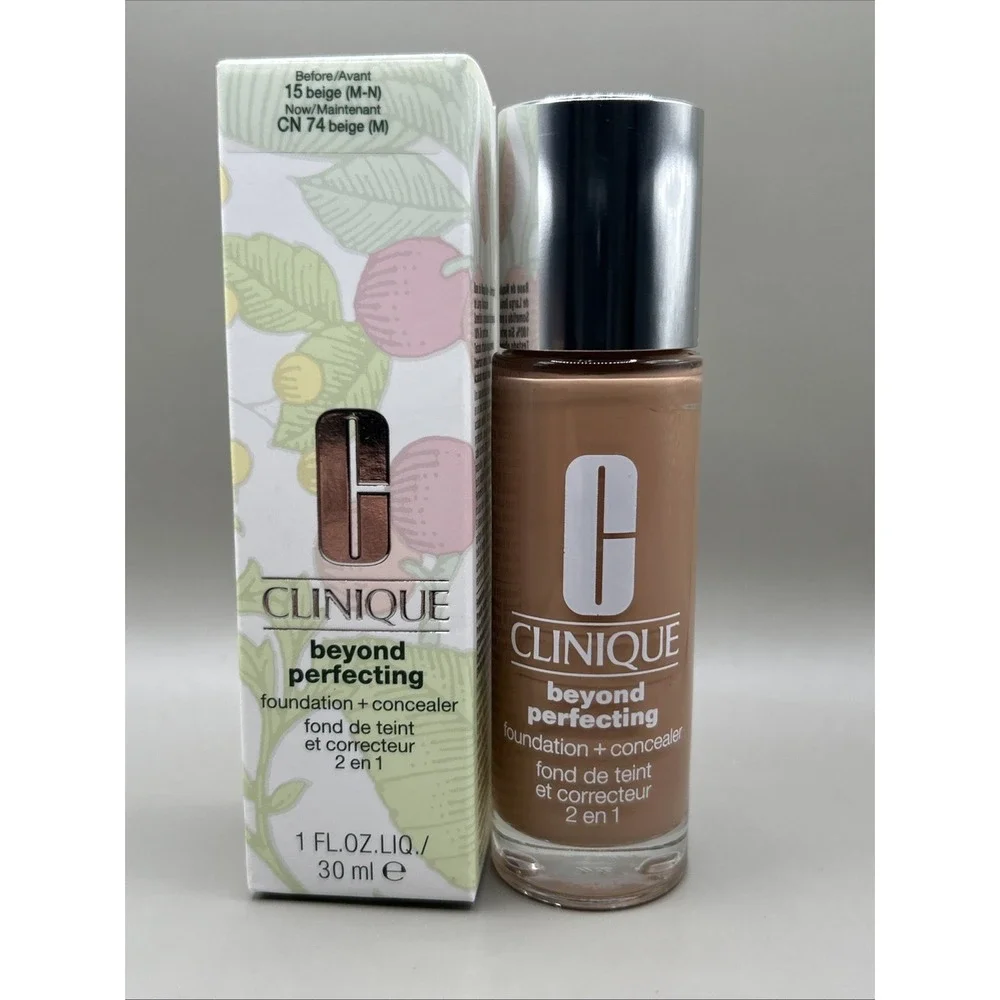 Clinique Beyond Perfecting Foundation+Concealer CN 74 Beige 1oz/30 NEW